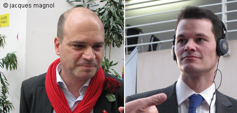 Sami Kanaan et Pierre Maudet, le 17 avril 2011, © jacques magnol Sami Kanaan et Pierre Maudet, le 17 avril